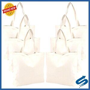 Large Canvas Tote Bags Heavy Duty Reusable Grocery Shopping DIY Crafting